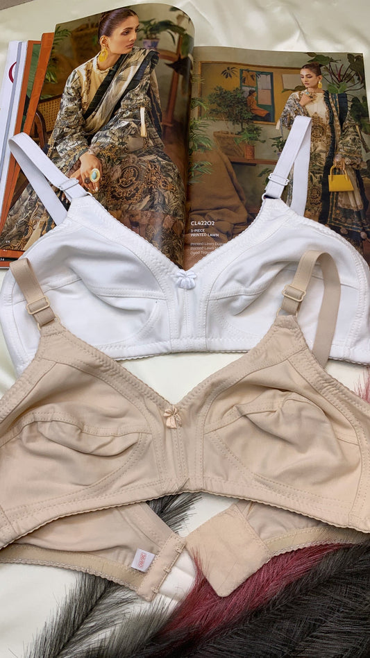 Soft Cotton Stuff Solid Colour Daily Wear Bra