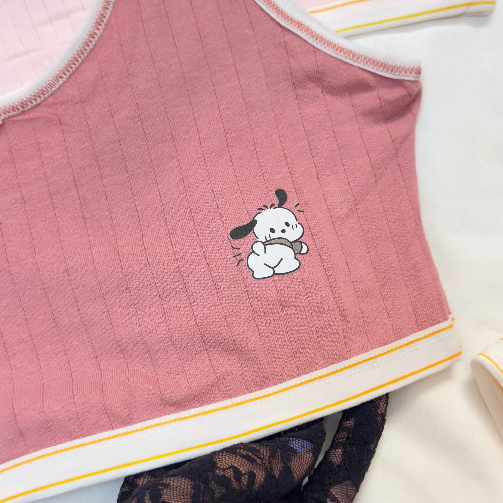 Teenage Cute Cartoon Logo Print Biddie