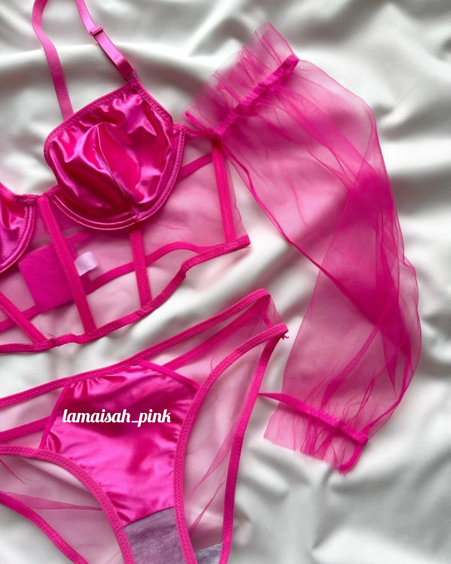 Silky Net Camisole Set
