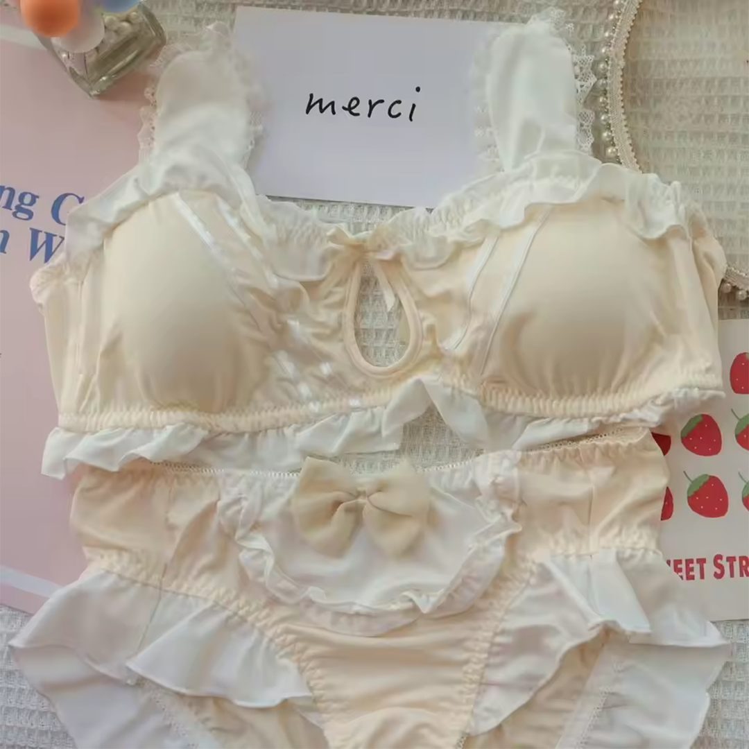 Ultra Soft Rabbit Ear Bra Set