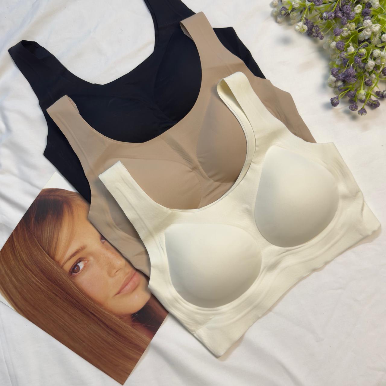 Seamless Thick Strap Scoop Bra