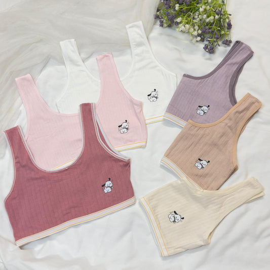 Teenage Cute Cartoon Logo Print Biddie