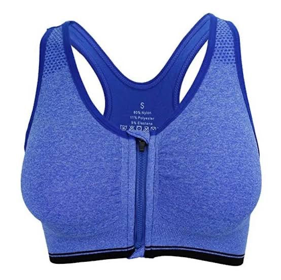 Front Zipper Sports Bra