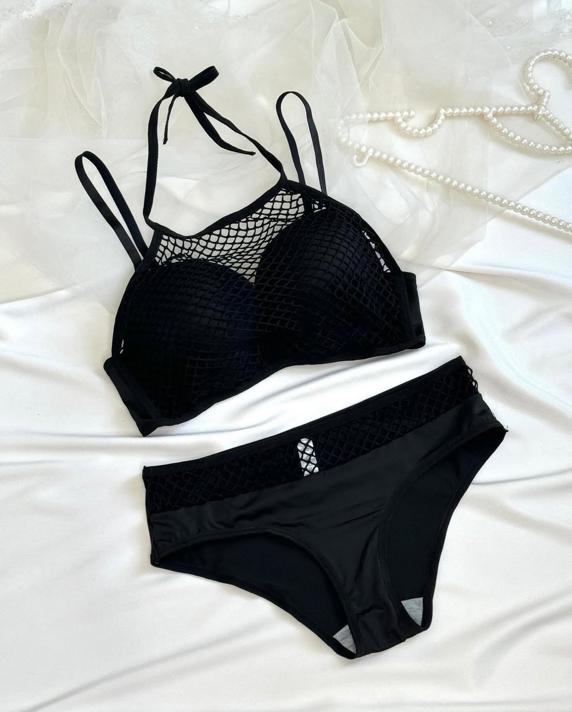 Fish Net Unique Style Bra Set