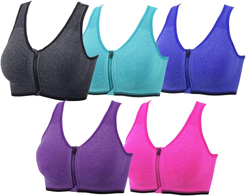 Front Zipper Sports Bra