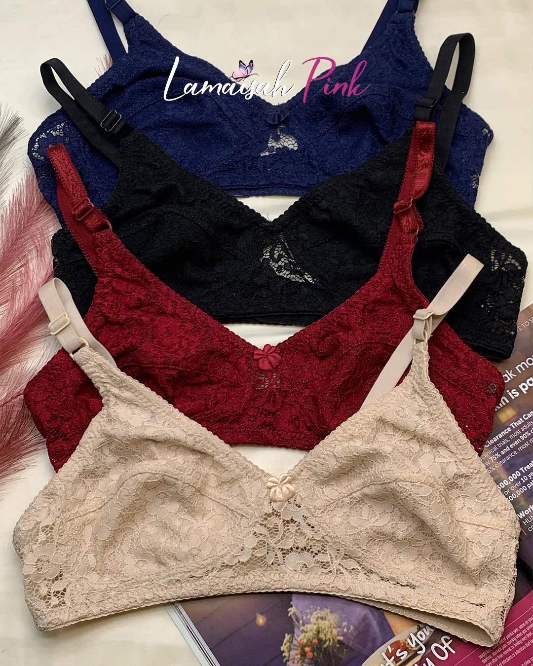 Flower Pattern Summer Bra
