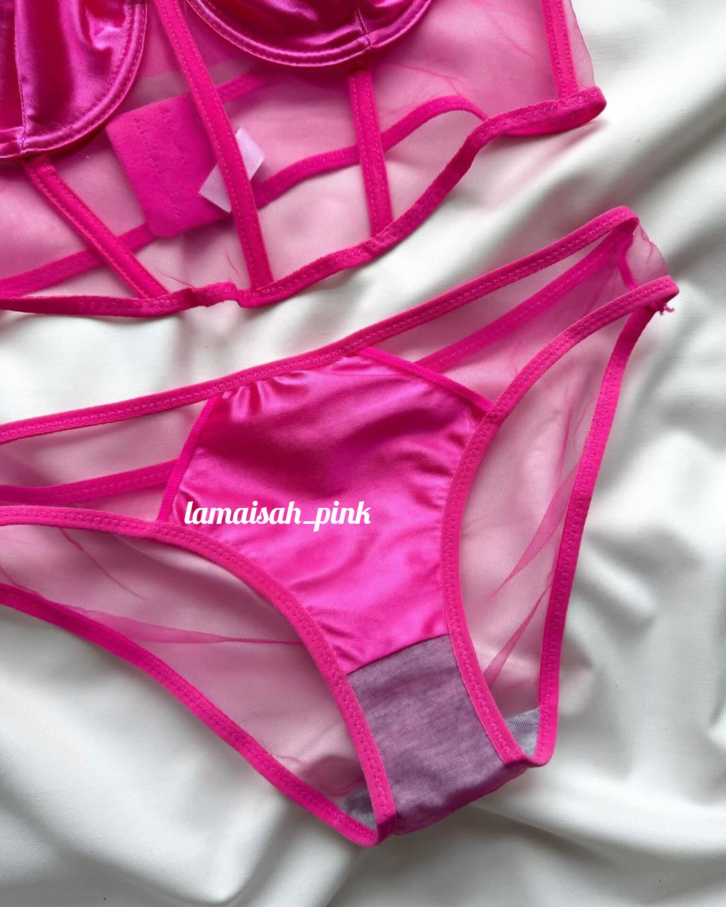 Silky Net Camisole Set