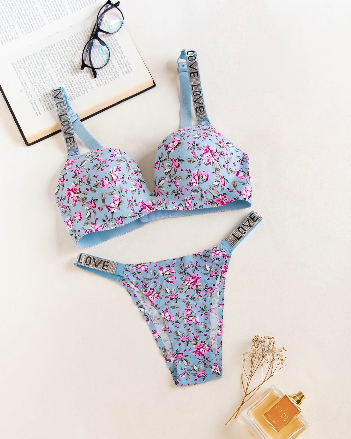 Floral Love Bra Set