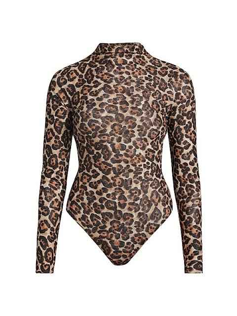 Leather Print Bodysuit