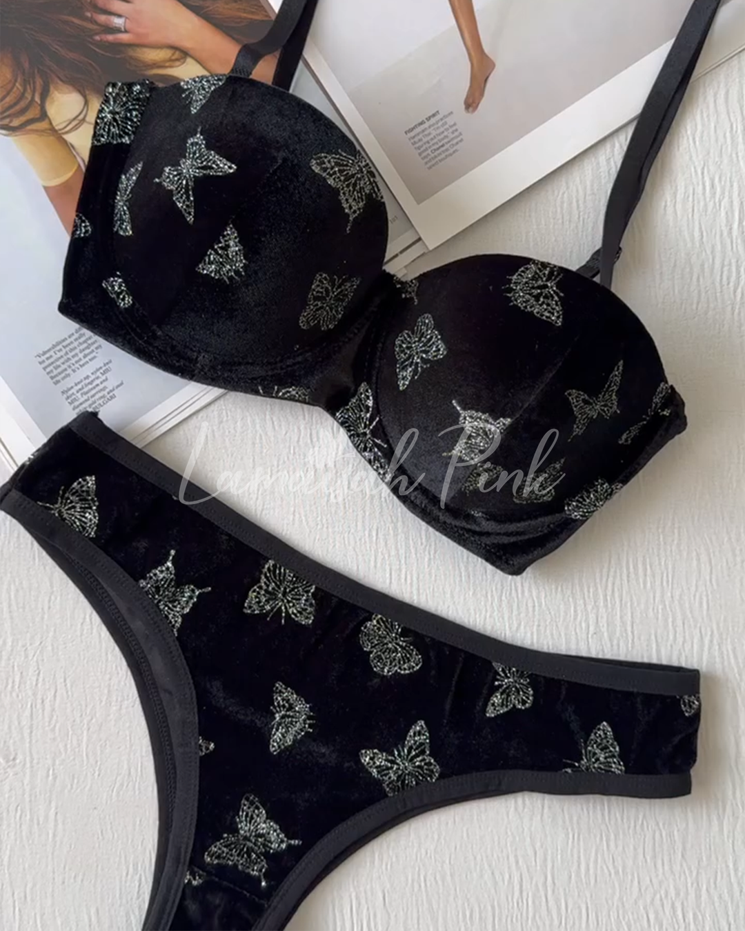 Shimmer Butterfly Bra Set