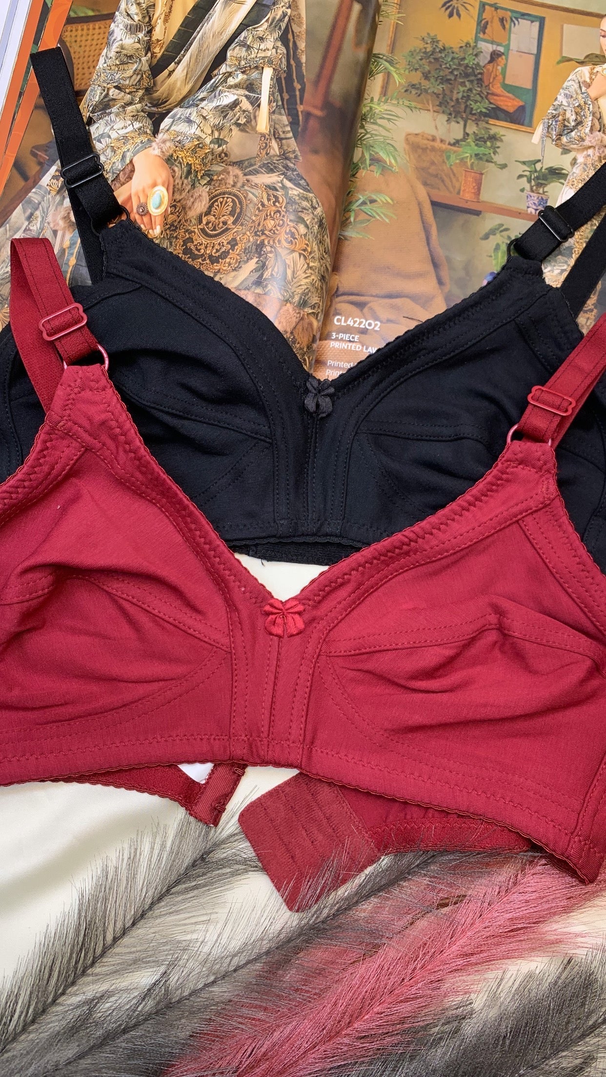 Soft Cotton Stuff Solid Colour Daily Wear Bra