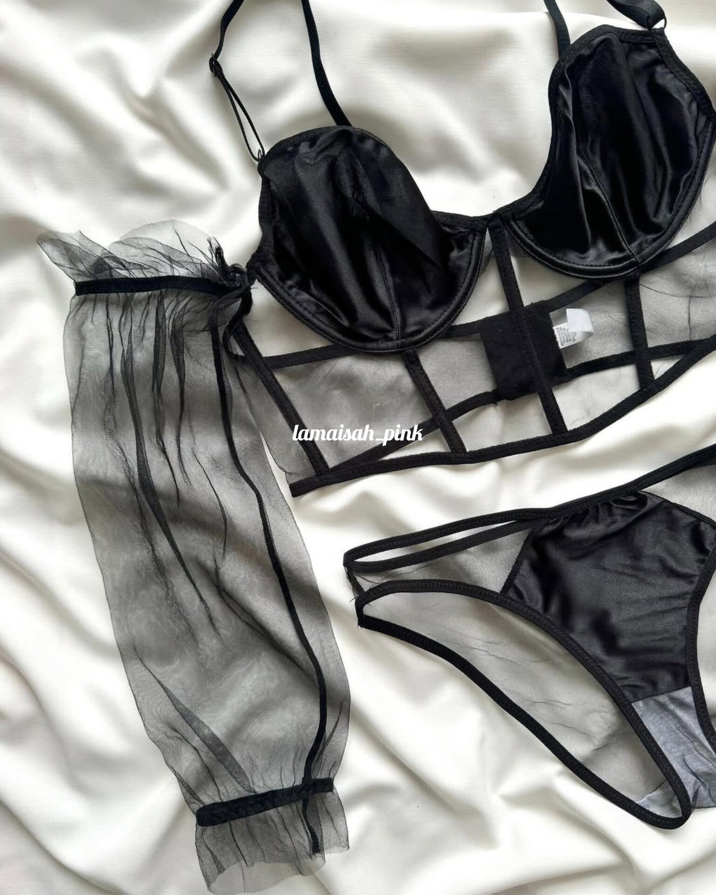 Silky Net Camisole Set