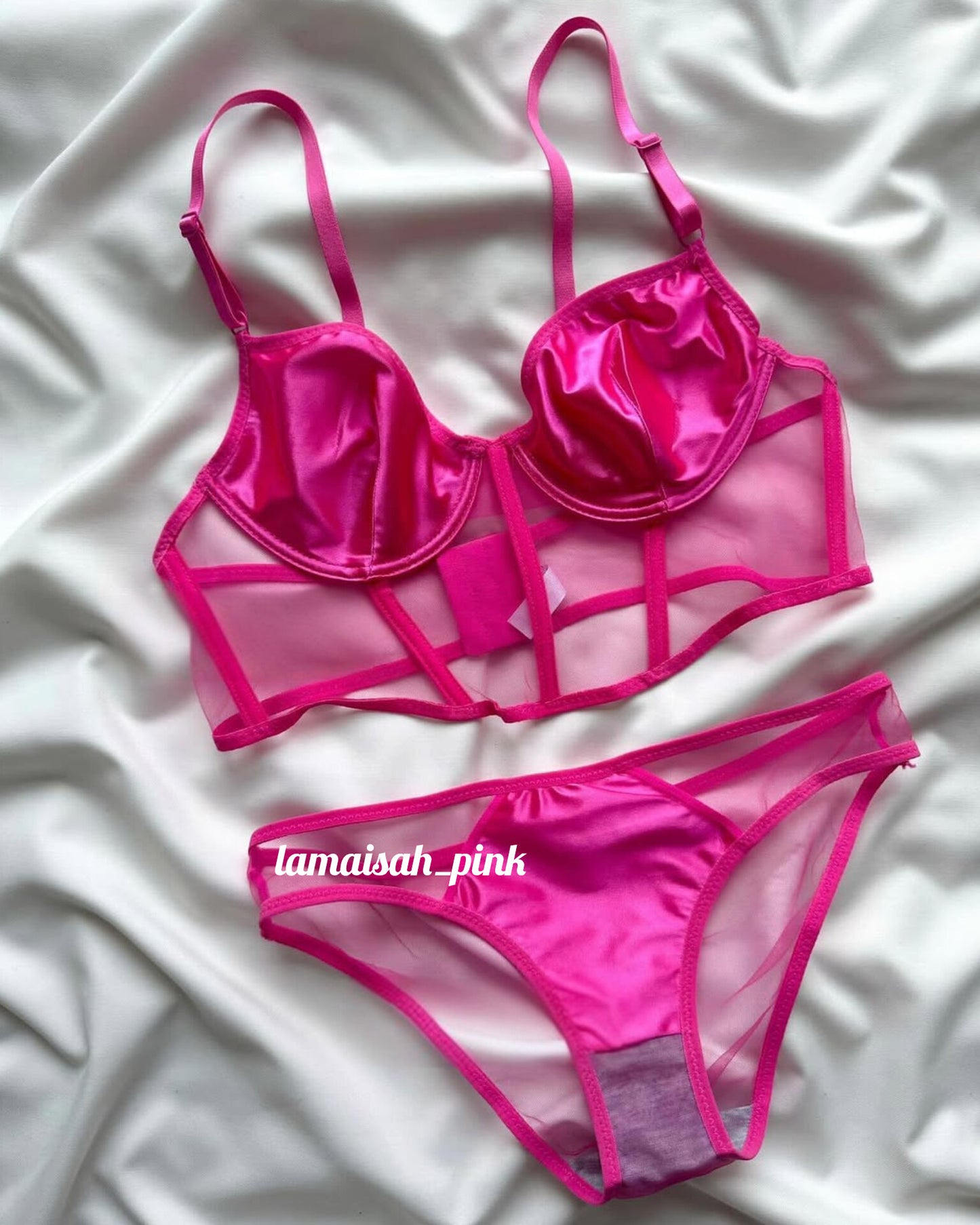 Silky Net Camisole Set