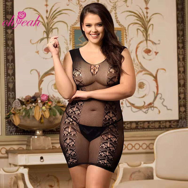 Fish Net Sparkle Body Stocking