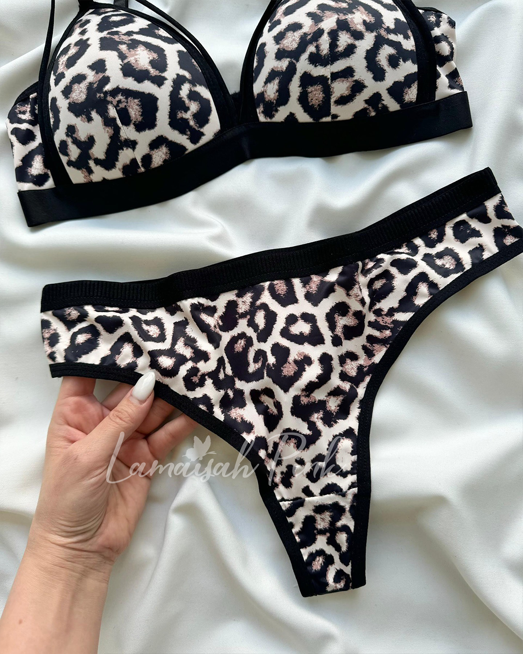 Leopard Print Free Size Bra Set🐆