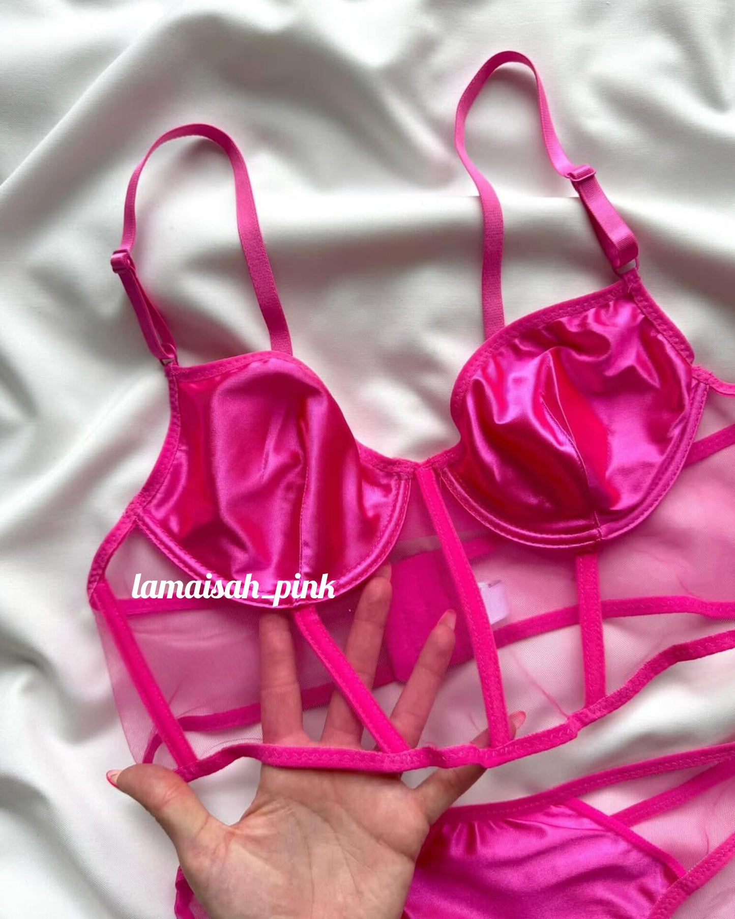 Silky Net Camisole Set