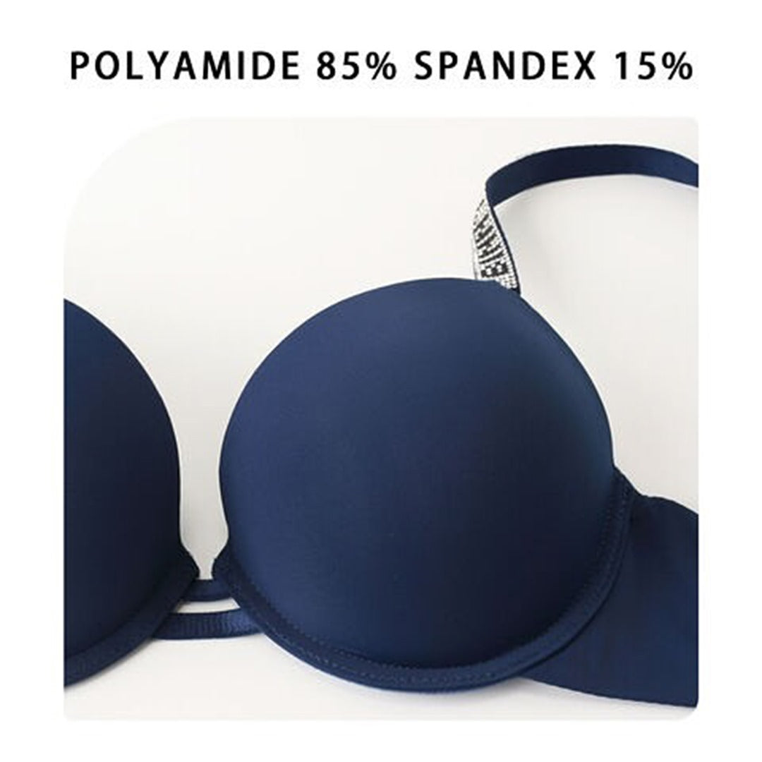 Rhinestone Shoulder Strap Bra