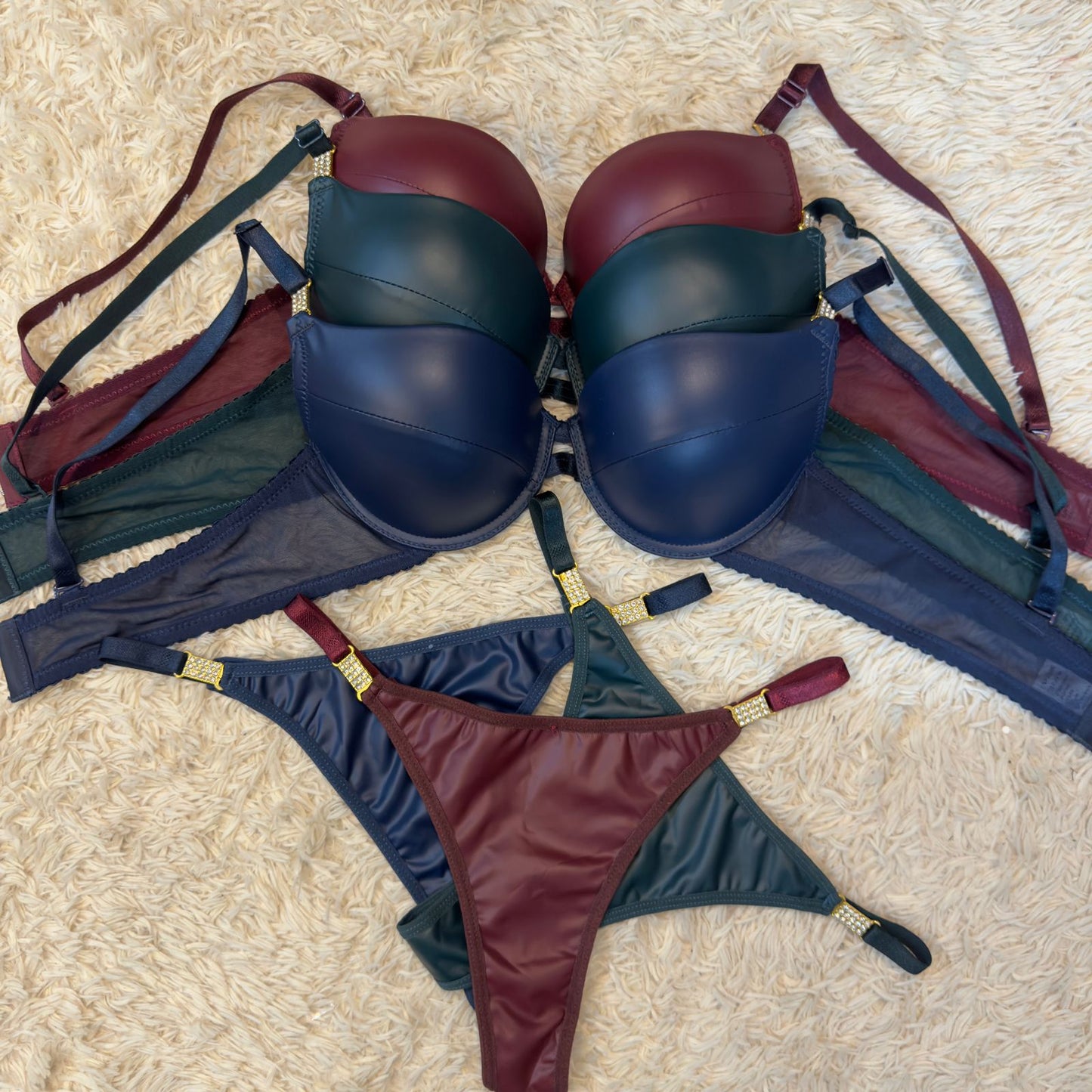 Leather Bra Set