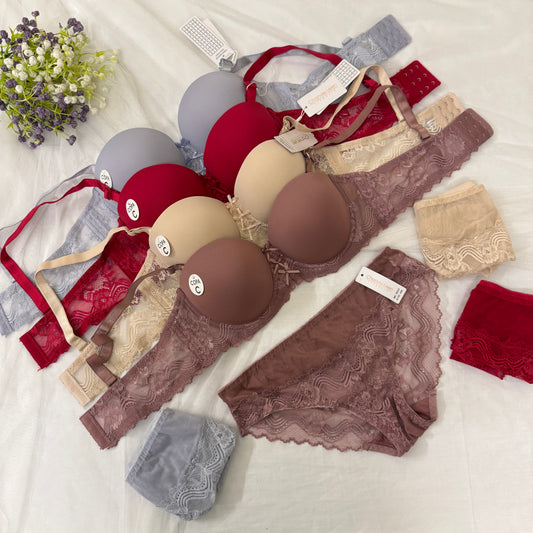 Plain Bridal Bra Set