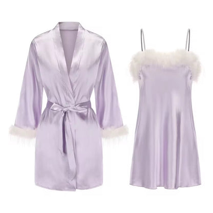 Premium Silk Two Piece Nighty