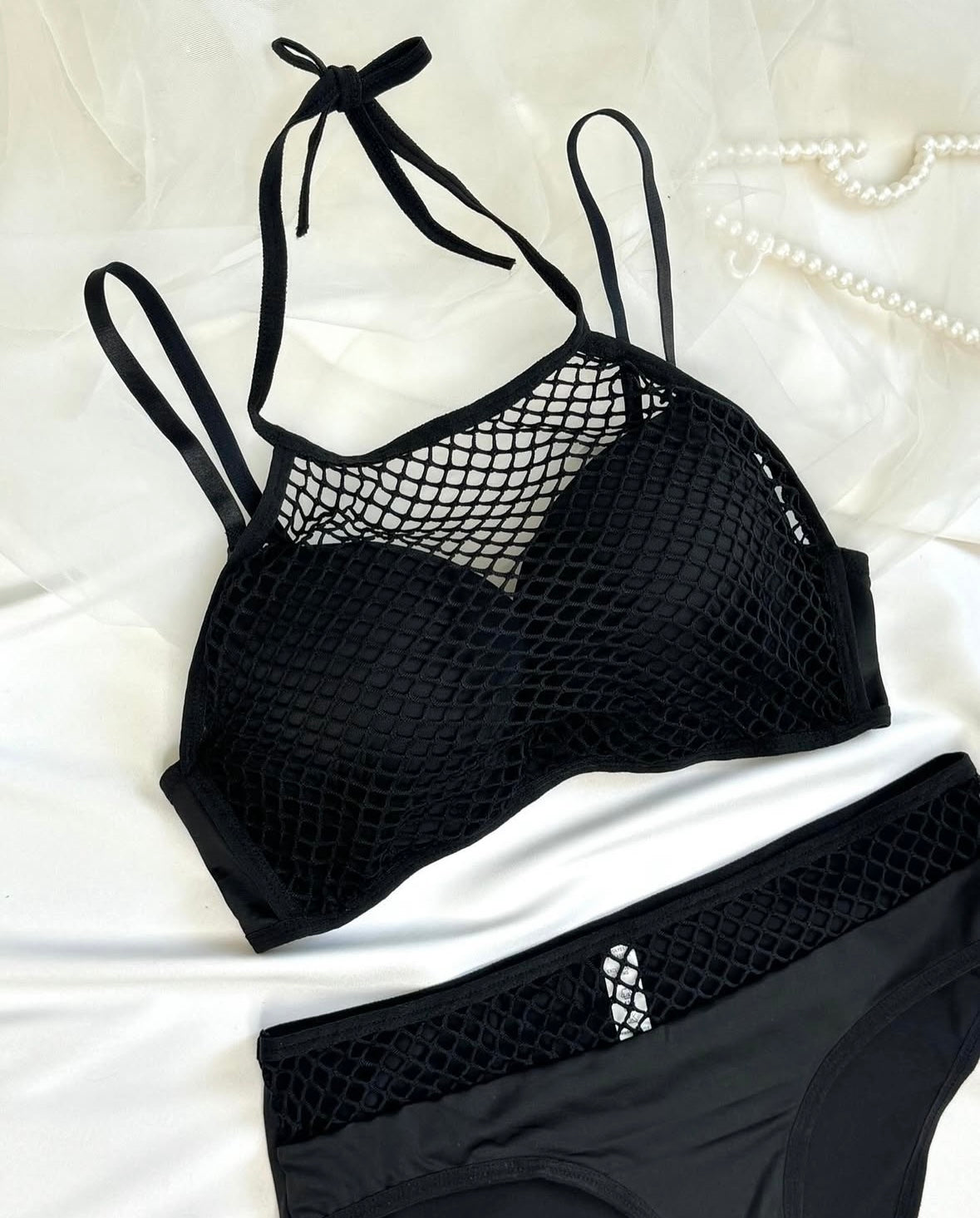 Fish Net Unique Style Bra Set
