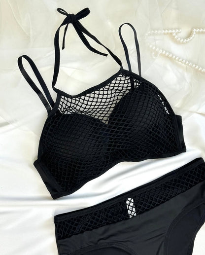 Fish Net Unique Style Bra Set