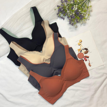 Soft Seamless Back Hooks Bra