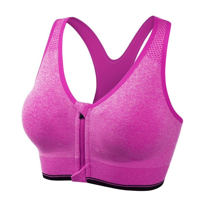 Front Zipper Sports Bra