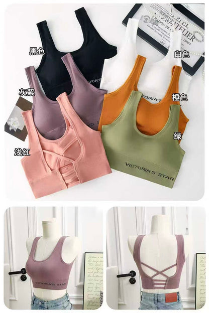 Free Size Sports Bra(Back Zigzag Style straps)