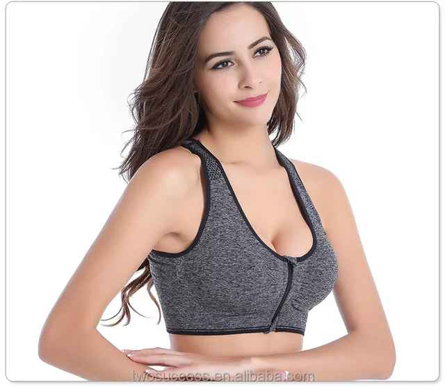 Front Zipper Sports Bra