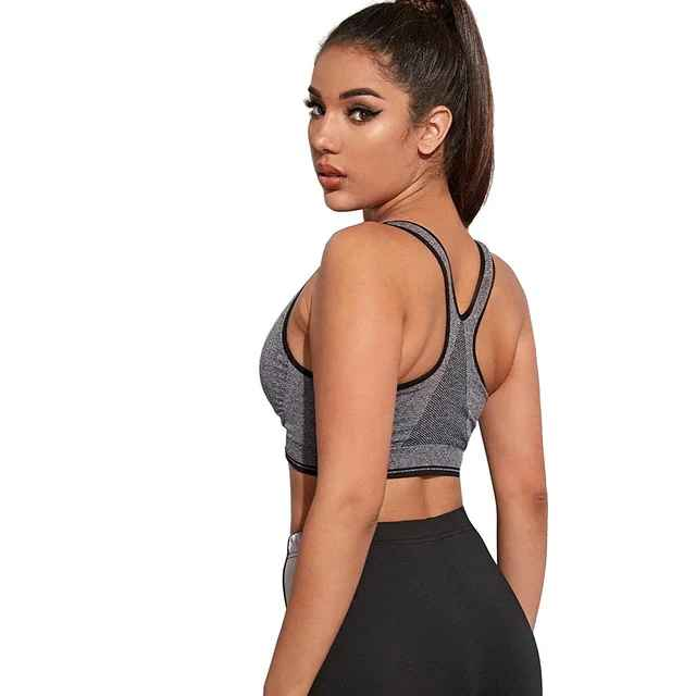 Front Zipper Sports Bra