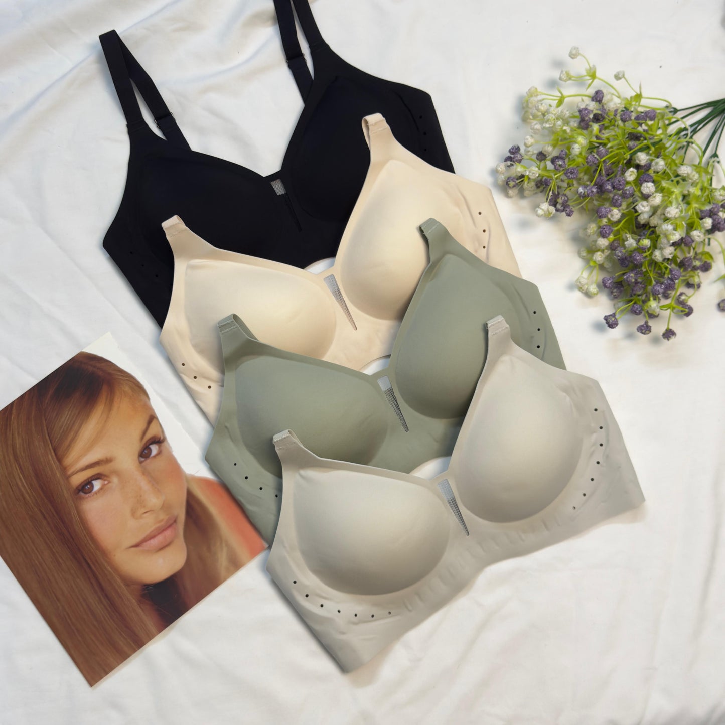 Seamless Back Hooks Comfy Bra