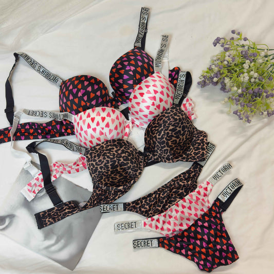 Premium Victoria Secret Hearts Bra Set