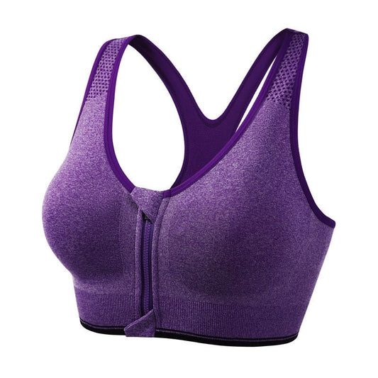 Front Zipper Sports Bra