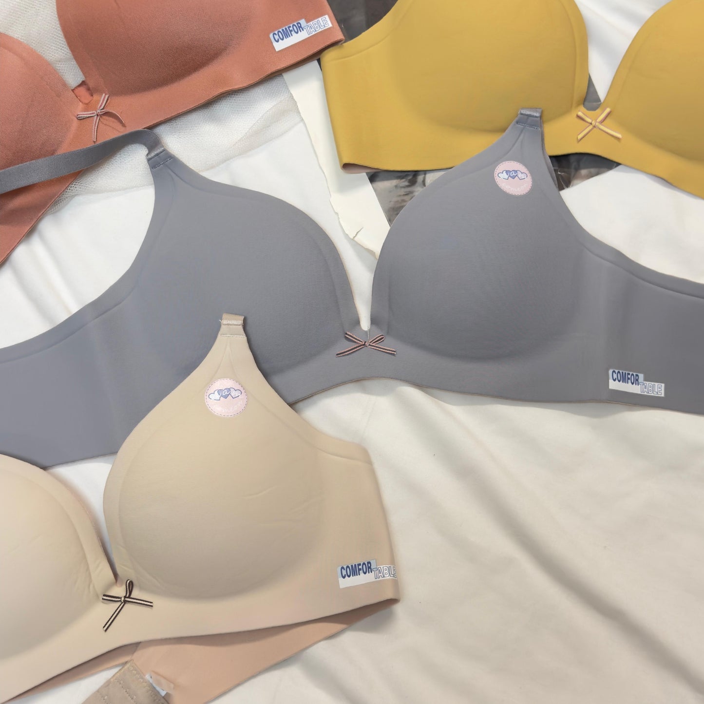 Cotton Soft Seamless Daily Wear Thin Pad T Shirt Bra