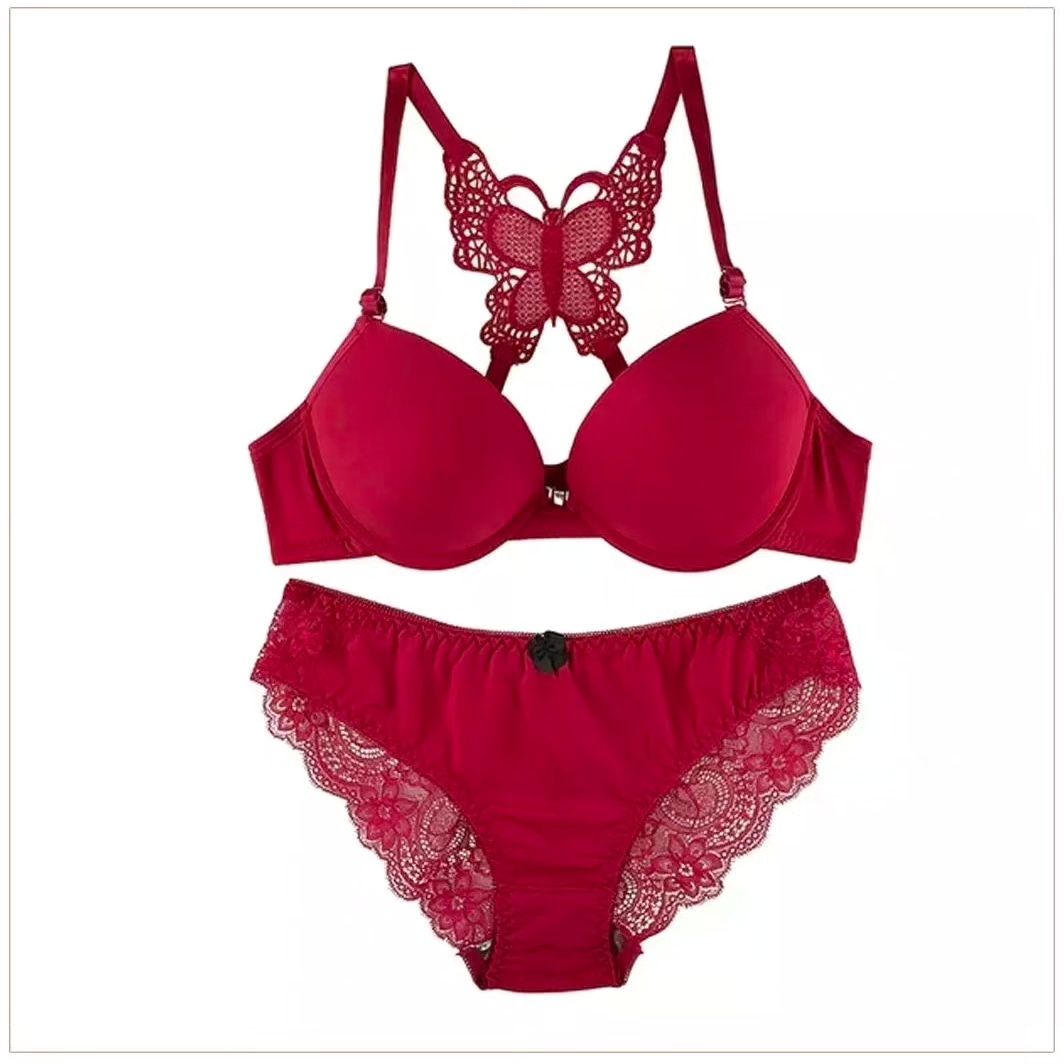 Butterfly Front Closure Bra Set
