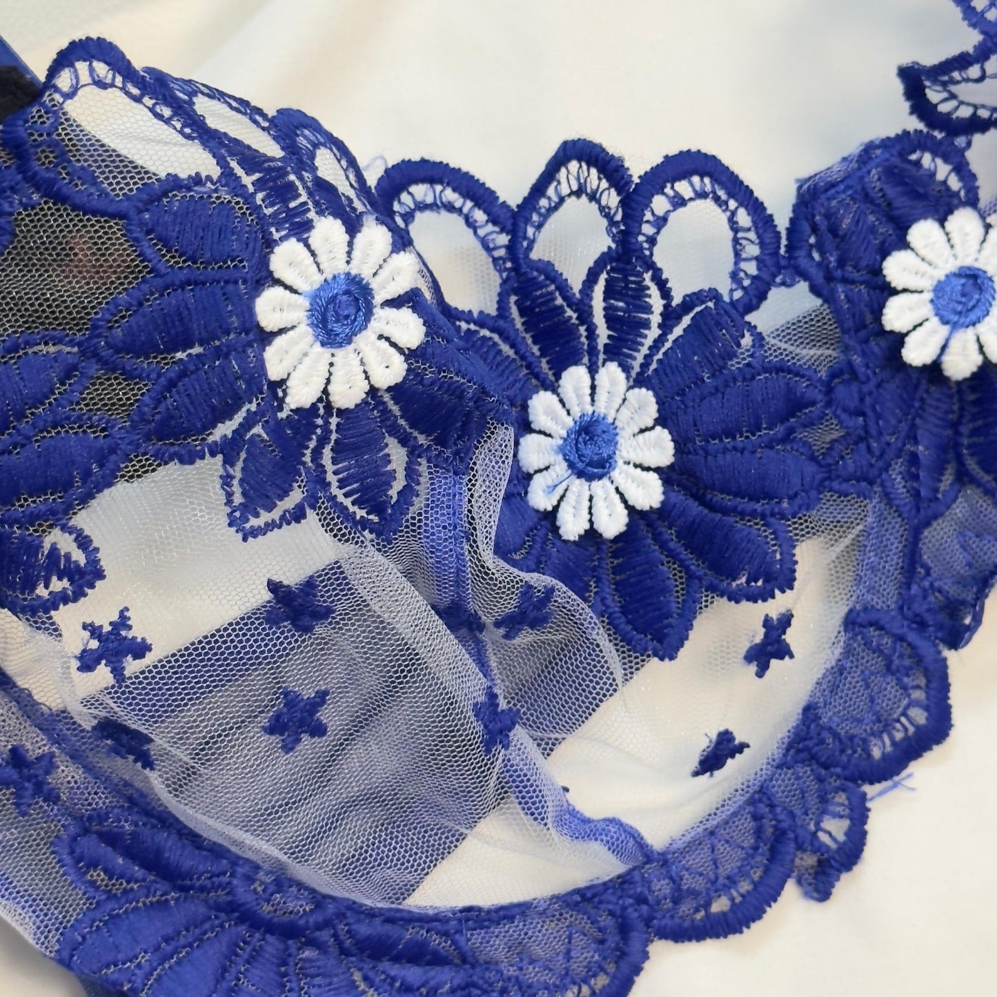 Summer Blue Net Bra Set