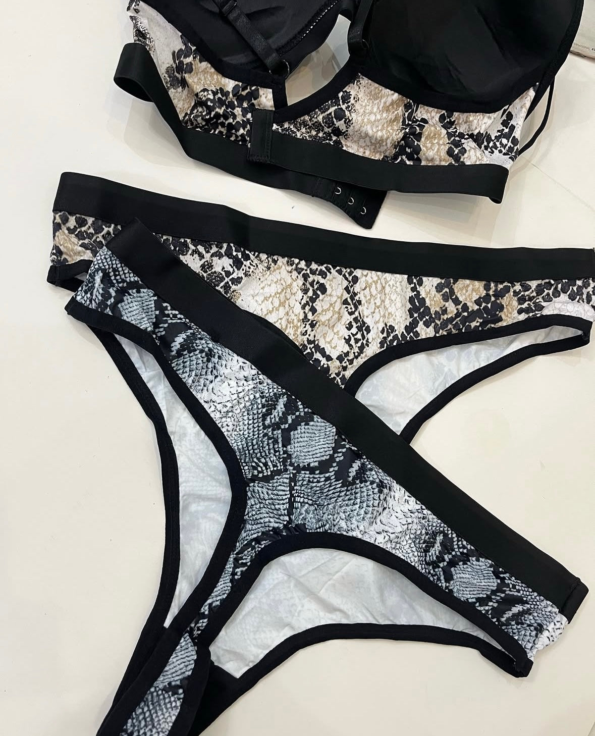 Snake Print Free Size Bra Set🐍