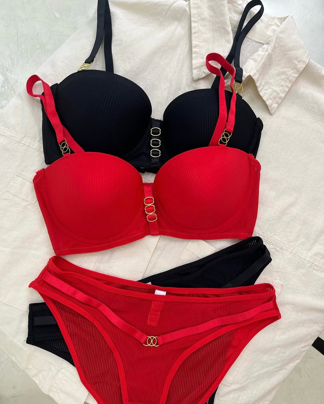 Single Padded Shein Bra Set – Lamaisah pink