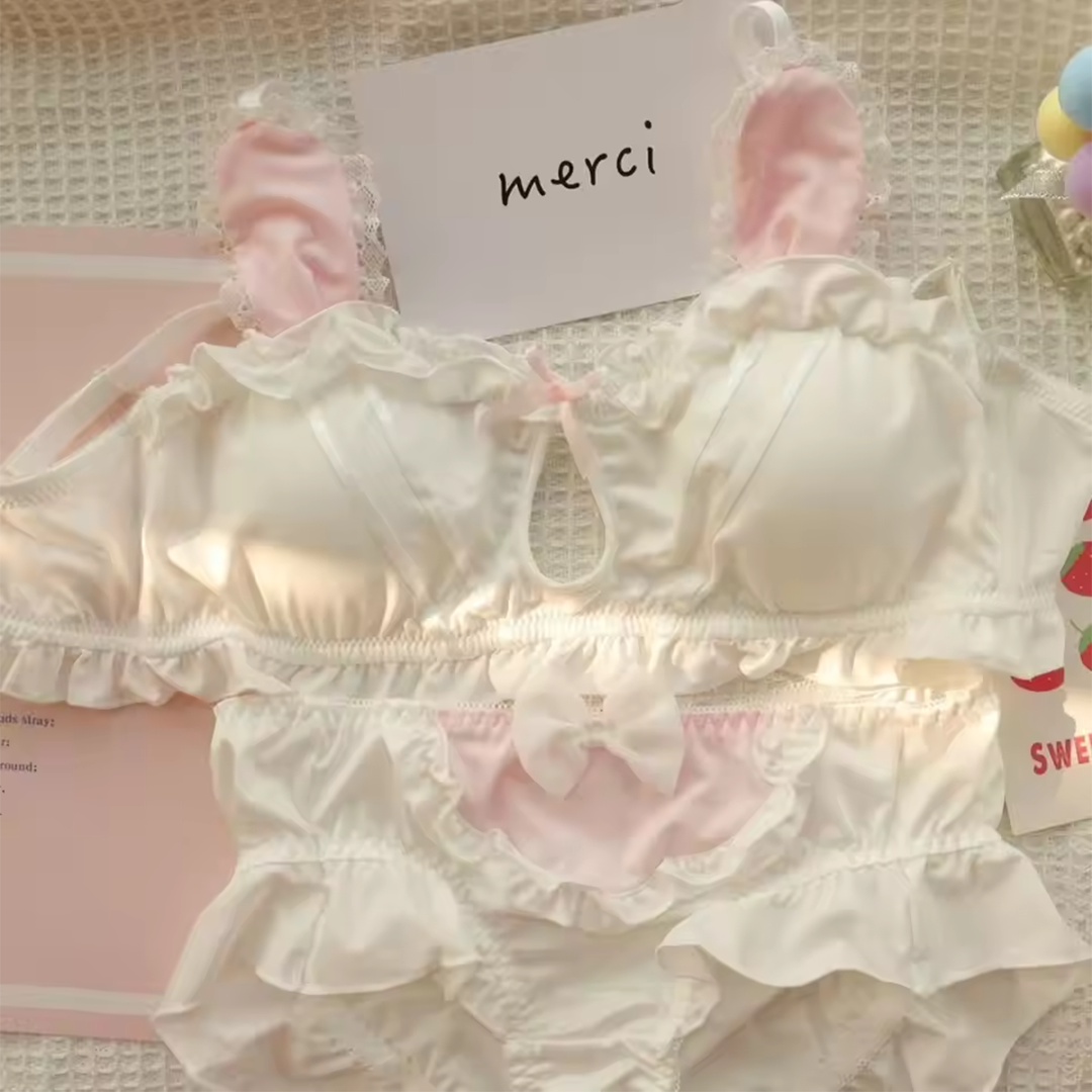 Ultra Soft Rabbit Ear Bra Set