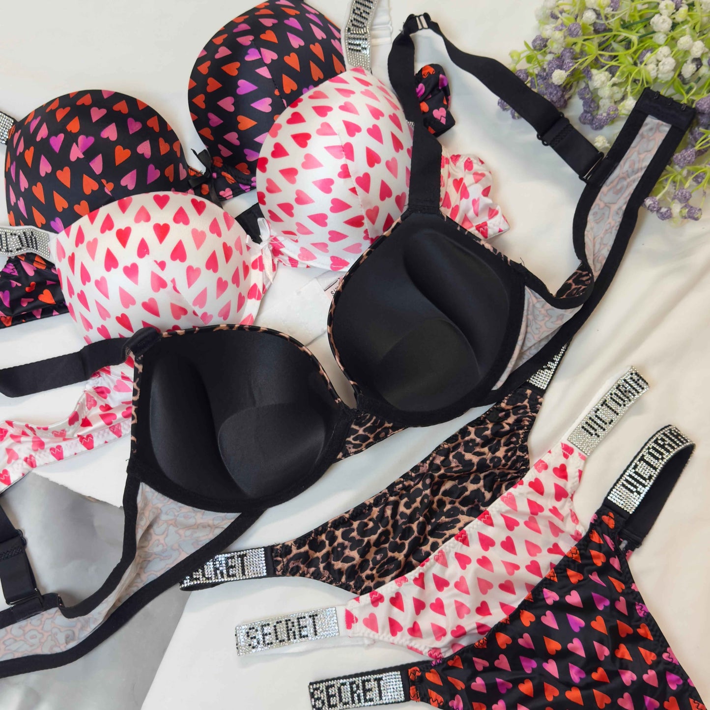 Premium Victoria Secret Hearts Bra Set
