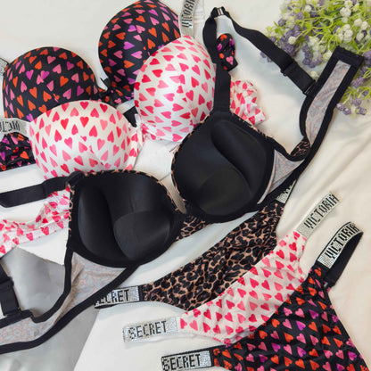 Premium Victoria Secret Hearts Bra Set