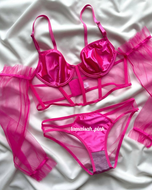 Silky Net Camisole Set