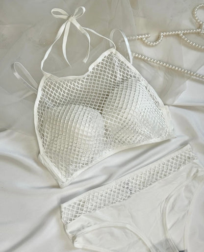 Fish Net Unique Style Bra Set