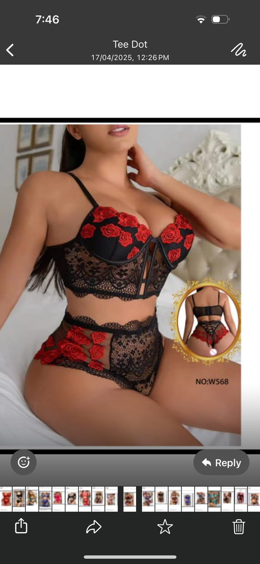 Floral Lingerie Set