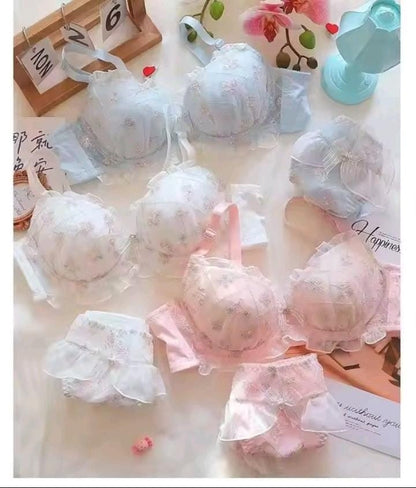 Embroidered Bra Set