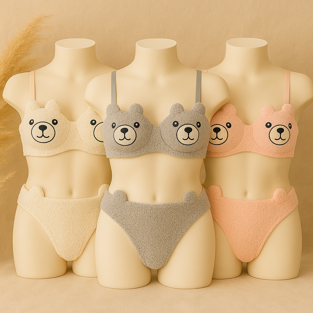 Baby Bear Bra Set Plush