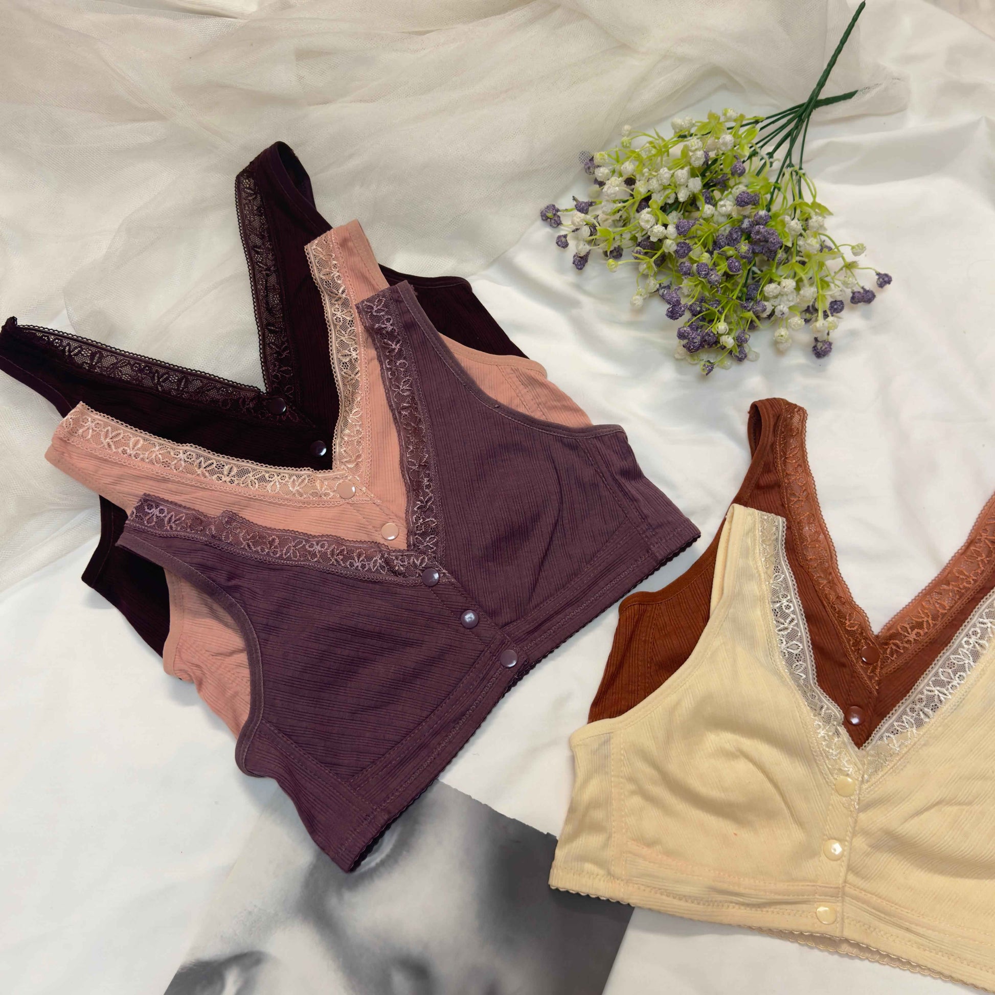 Front Open Cotton Nursing Bra