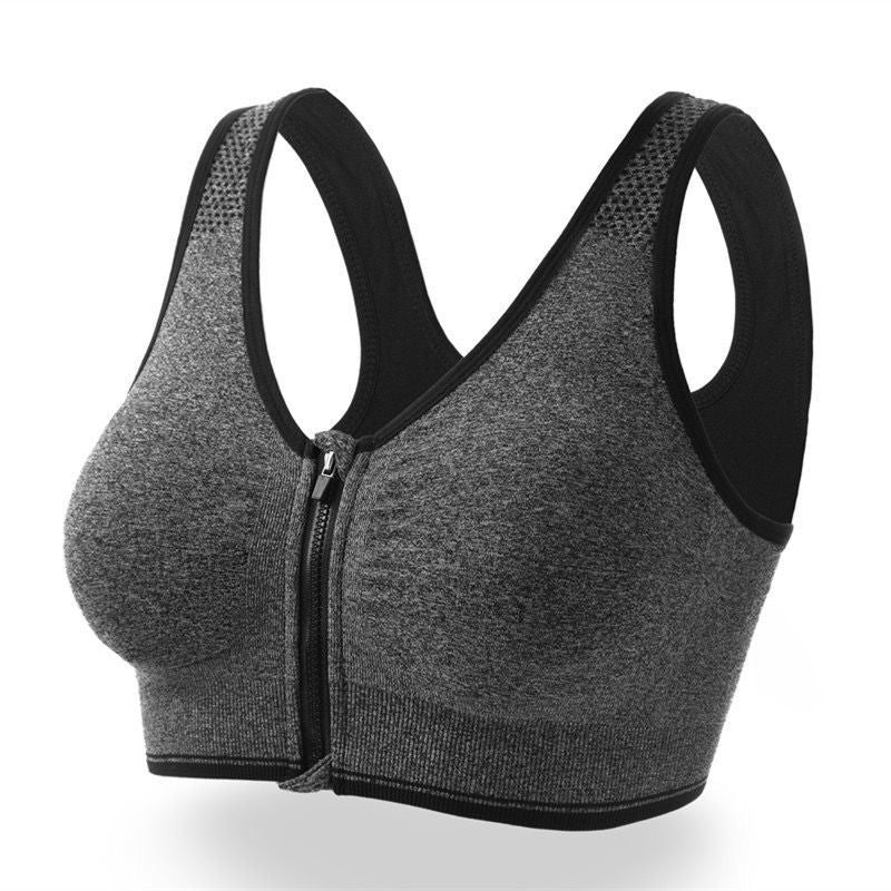 Front Zipper Sports Bra