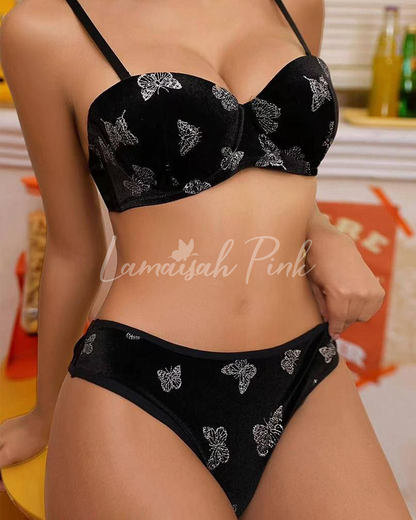 Shimmer Butterfly Bra Set